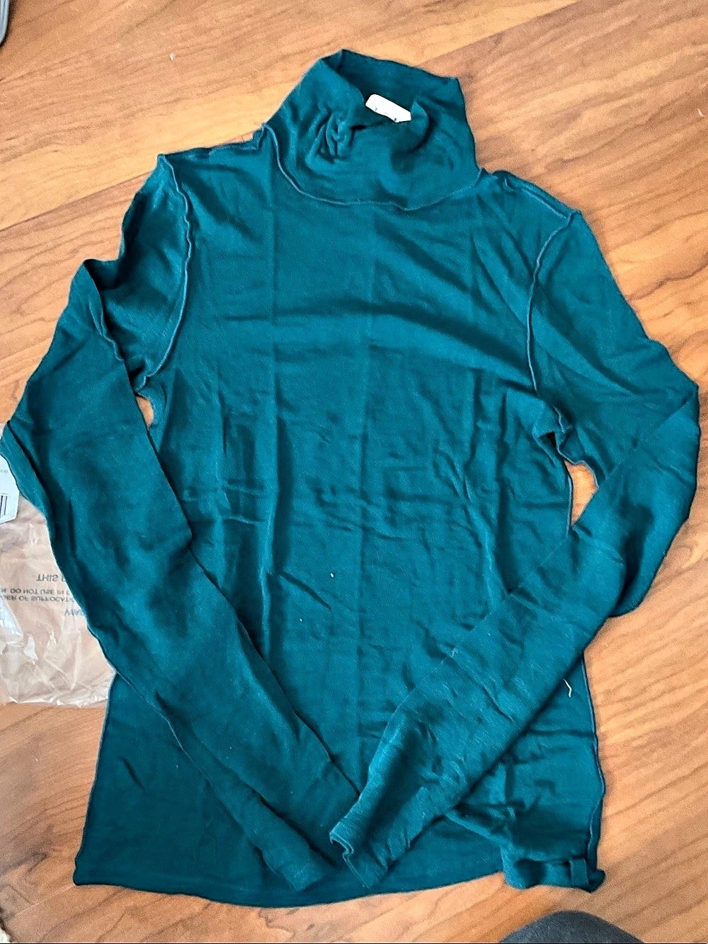 Free People Ace Turtleneck Long Sleeve Turtleneck - Size Large -Pine -NWT
